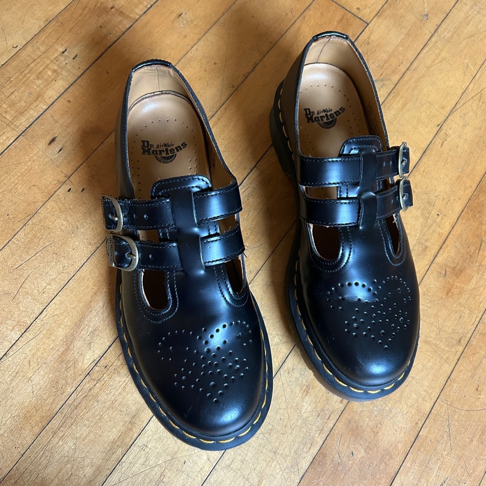 Dr. Martens Black Leather Mary Jane 8065 Shoes